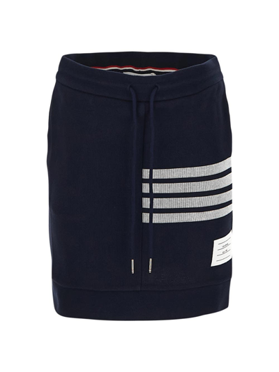 Shop Thom Browne Mid Thigh Sack Skirt In Blue