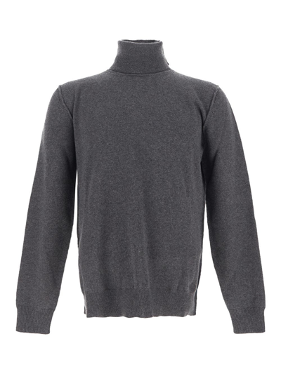 Shop Maison Margiela High-neck Cashmere Sweater In Grey