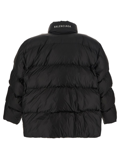 Shop Balenciaga Wrap Puff Jacket In Black