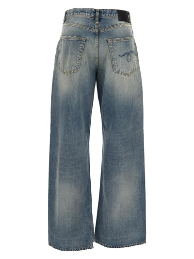 Shop R13 D'arcy Loose Jean With Rips In Blue