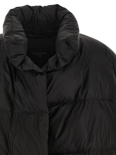 Shop Balenciaga Wrap Puff Jacket In Black