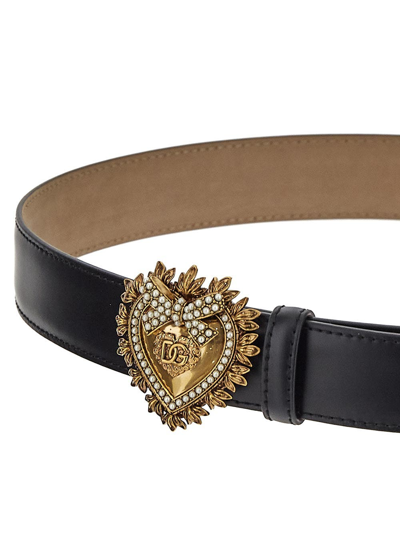 Shop Dolce & Gabbana Devotion Belt In Lux Leather