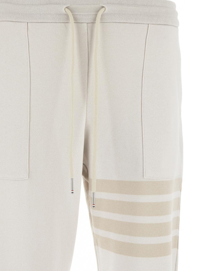 Shop Thom Browne Cotton Sweatpants In White