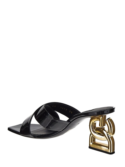 Shop Dolce & Gabbana Dg Pop Heel Mules In Black
