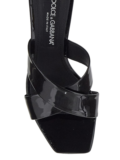 Shop Dolce & Gabbana Dg Pop Heel Mules In Black