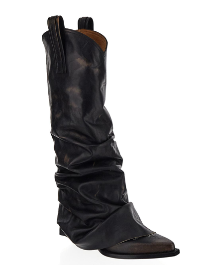 Shop R13 Mid Cowboy Boots In Black