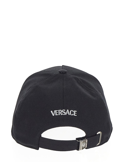 Shop Versace Medusa Rhinestones Baseball Cap