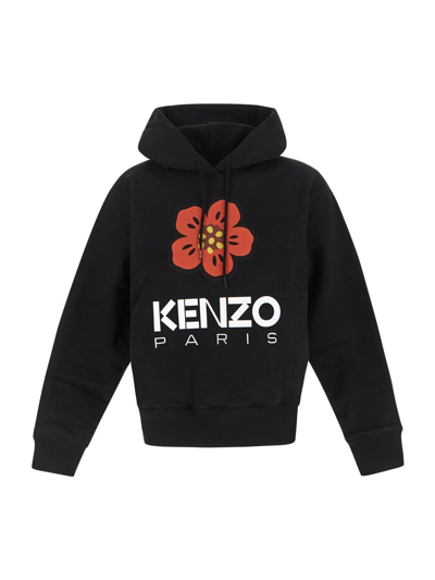 Shop Kenzo Logo Classic Hoodie In Black