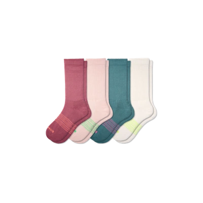 Shop Bombas Solids Calf Sock 4-pack In Pink Rose Mix