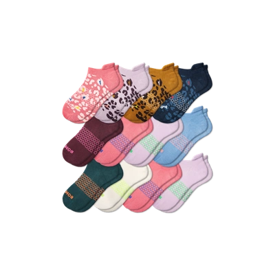 Shop Bombas Ankle Sock 12-pack In Lilac Butterscotch Mix