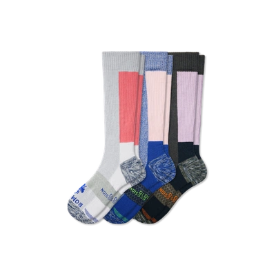 Shop Bombas Performance Compression Sock 3-pack (20-30mmhg) In Pink Grey Mix
