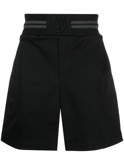 Shop Moncler Logo-patch Track Shorts In Black