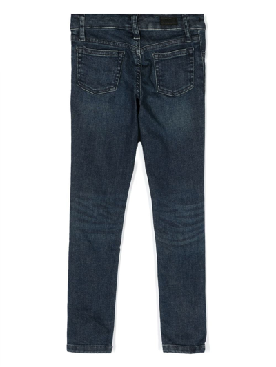 Shop Ralph Lauren Aubrie Low-rise Straight Jeans In Blue