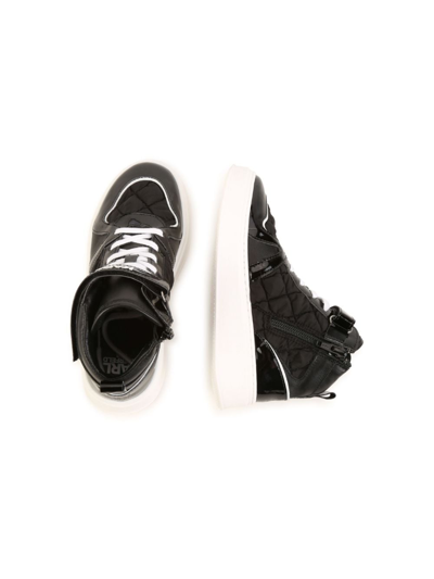 Shop Karl Lagerfeld Logo-print Hi-top Sneakers In Black