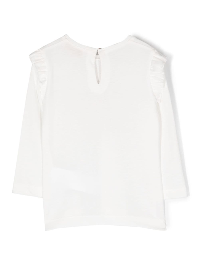 Shop Monnalisa Logo-print Cotton T-shirt In White
