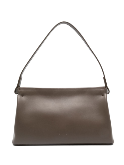 Shop Aesther Ekme Sway Top-handle Leather Bag In Grey