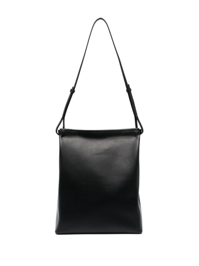 Shop Aesther Ekme Sway Leather Shoulder Bag In Black