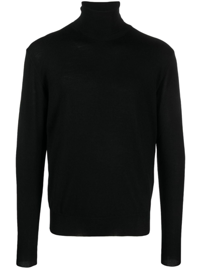 Shop Altea High-neck Fine-knit Jumper In Black