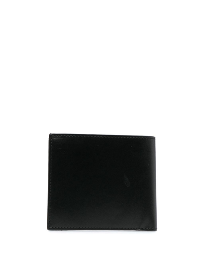 Shop Roberto Cavalli Logo-plaque Leather Wallet In Black