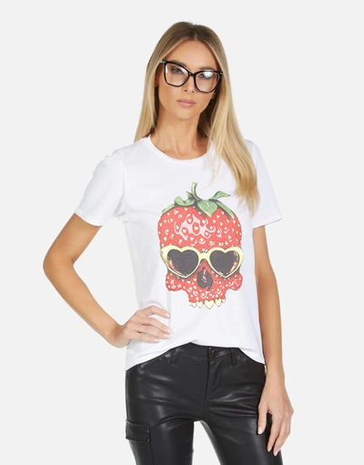 Shop Lauren Moshi X Croft X Strawberry Skull In White