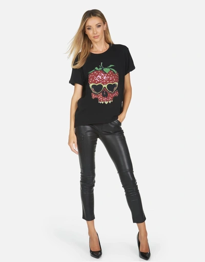 Shop Lauren Moshi X Edda X Strawberry Skull In Black