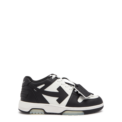 Shop Off-white Out Of Office Leather Sneakers In Black