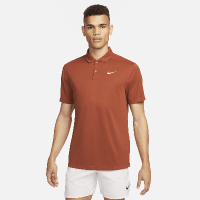 Shop Nike Men's Court Dri-fit Tennis Polo In Orange