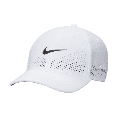 Shop Nike Unisex Dri-fit Adv Club Structured Swoosh Cap In White