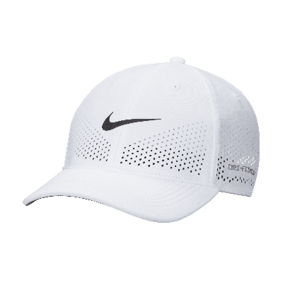 Nike Unisex Dri-fit Adv Club Structured Swoosh Cap In White