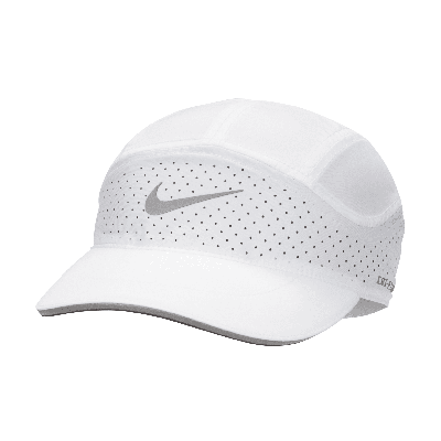 Shop Nike Unisex Dri-fit Adv Fly Unstructured Reflective Cap In White