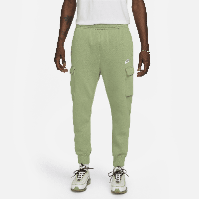 Shop Nike Men's  Sportswear Club Fleece Cargo Pants In Green