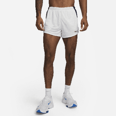 Shop Nike Men's Track Club Dri-fit 3" Brief-lined Running Shorts In White