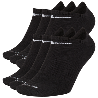 Shop Nike Unisex Everyday Plus Lightweight Training No-show Socks (6 Pairs) In Black
