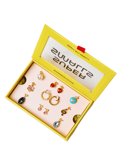 Shop Super Smalls Girl's Totally Charming 12-piece Pierced Earring Set In Gold