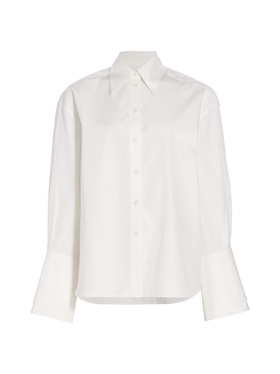Shop Rohe Women's Classic Double-cuff Shirt In Off White