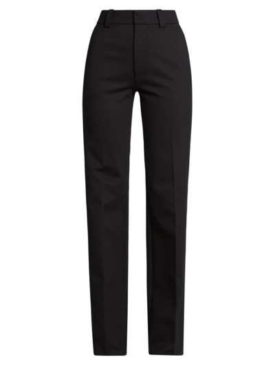 Shop Victoria Beckham Women's Tailored Straight-leg Trousers In Black