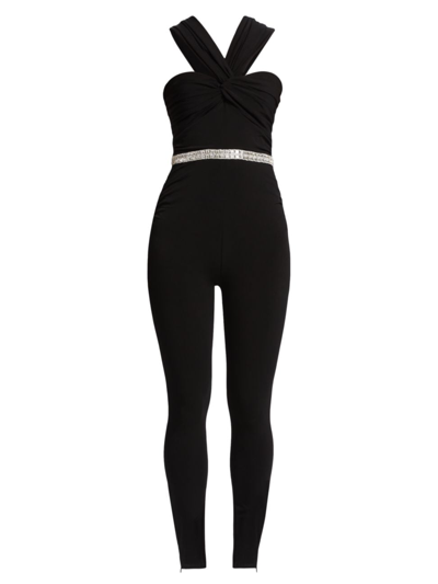 Shop Cinq À Sept Women's Sariah Skinny Embellished Jumpsuit In Black
