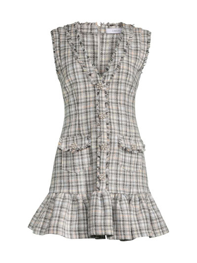 Shop Likely Women's Franco Tweed Minidress In Grey Multi