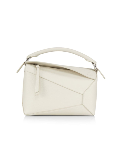 Shop Loewe Women's Small Puzzle Edge Bag In Soft White