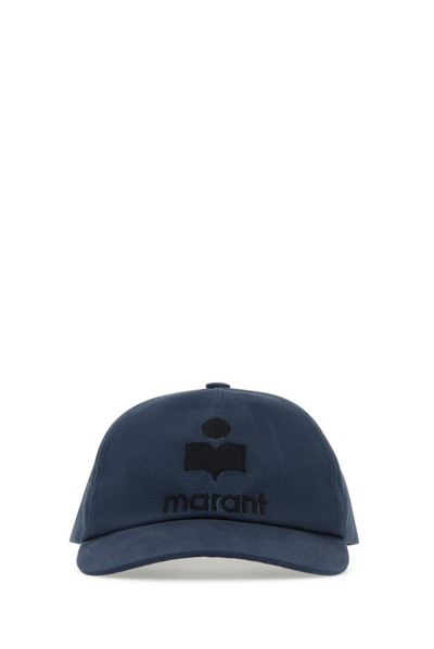 Shop Isabel Marant Logo Embroidered Baseball Cap In Navy