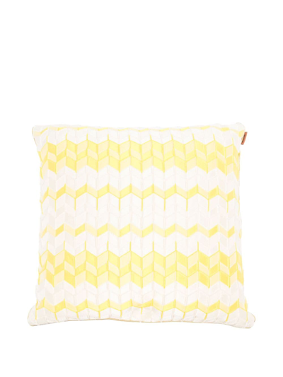 Missoni Tread Patterned-jacquard Cushion In Neutrals