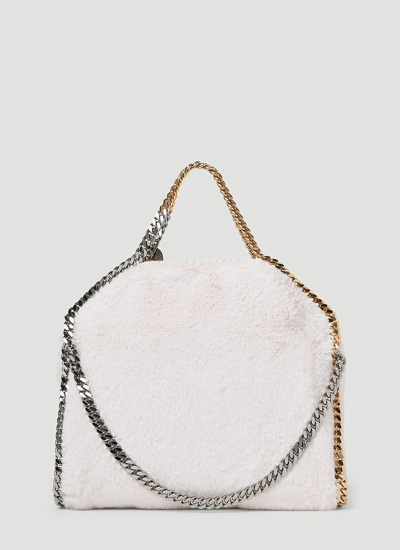 Shop Stella Mccartney Falabella Chain Linked Tote Bag In White