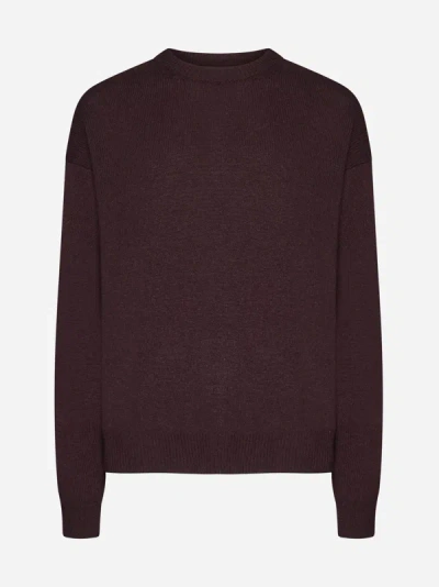 Shop Jil Sander Cashmere Sweater In Chocolate Plum