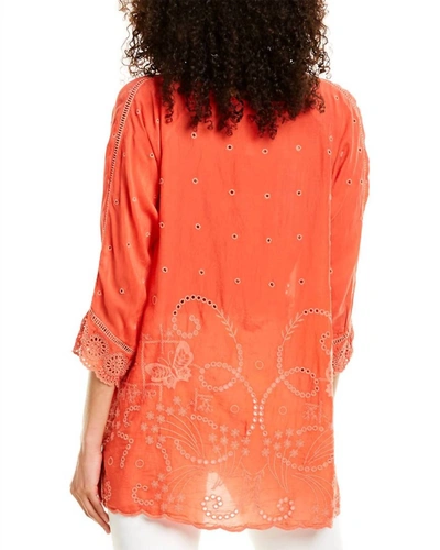 Johnny Was Natalie Tunic In Sunrise In Pink