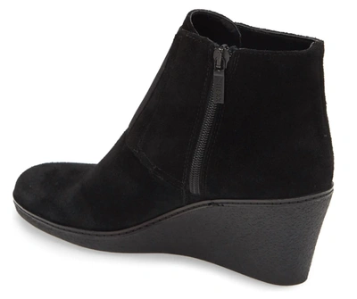 Shop The Flexx Moira Wedge Booties In Black Suede