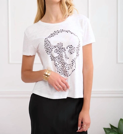 Shop Chrldr Star Skull T-shirt In White