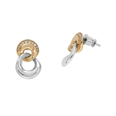 Shop Skagen Women's Kariana Two-tone Stainless Steel Stud Earrings In Gold