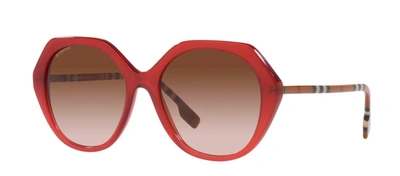 Shop Burberry Vanessa 0be4375 401813 Geometric Sunglasses In Multi