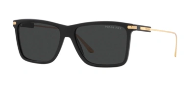 Shop Prada Pr 01zs 1bo08g Square Polarized Sunglasses In Multi