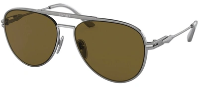 Shop Prada Pr 54zs 16f01t Aviator Sunglasses In Multi